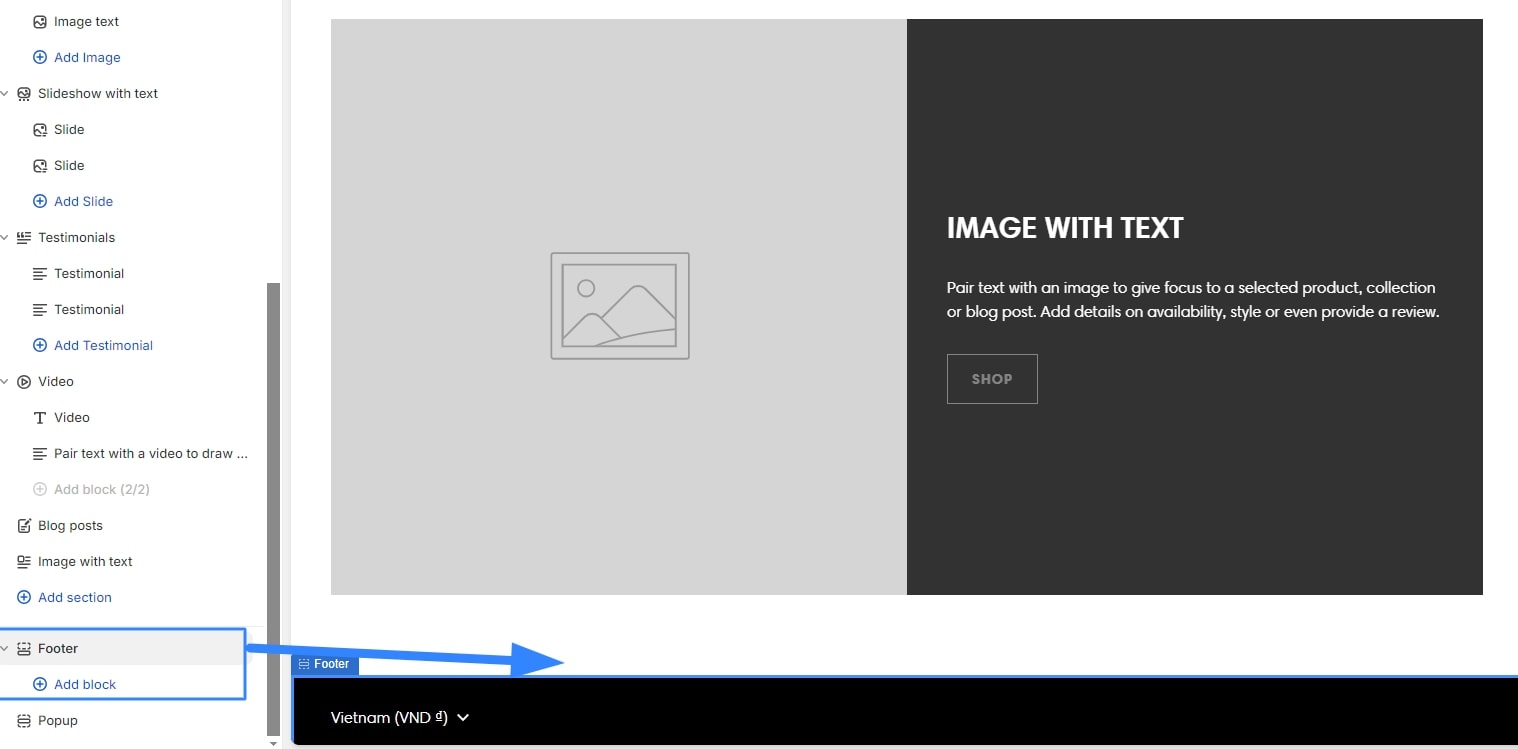 Customize the Footer 